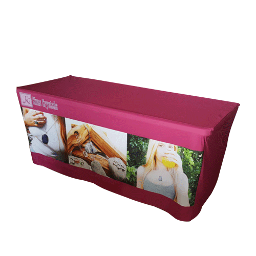 Branded 6ft fitted table cloth-Cusdisplay
